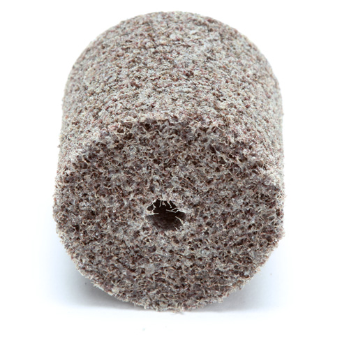 Meule d'abrasion et de polissage unitaris&eacute;e Scotch-Brite, 1" x 1", Arbre de 3/16"-7, Grain de Moyen, Oxyde d'aluminium - 3M SB69203