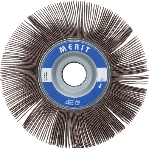 Roue &agrave; lamelles haute performance, Oxyde d'aluminium, Grain 120, 8" x 2" x 1" - Merit 08834123097