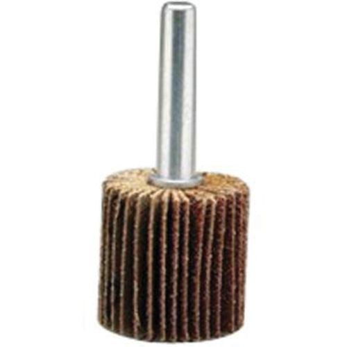 Grind-O-Flex Mini Mounted Flap Wheel, Aluminum Oxide, 80 Grit, 1" x 1" x 1/4" - Merit 08834130761
