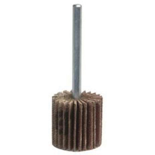 Grind-O-Flex Mini Mounted Flap Wheel, Aluminum Oxide, 120 Grit, 2" x 1-1/2" x 1/4" - Merit 08834130786