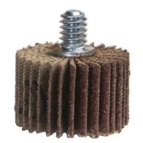 Mini-meule &agrave; lamelles &agrave; changement rapide Grind-O-Flex, C&eacute;ramique d'alumine, Grain 80, 2" x 1-1/2" x 1/4"-20 - Merit 08834135202