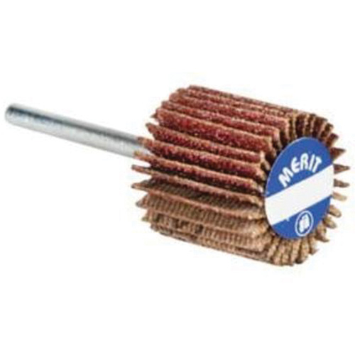 High Performance Micro-Mini Flap Wheel, Aluminum Oxide, 180 Grit, 3/4" x 5/8" x 1/8" - Merit 08834137583
