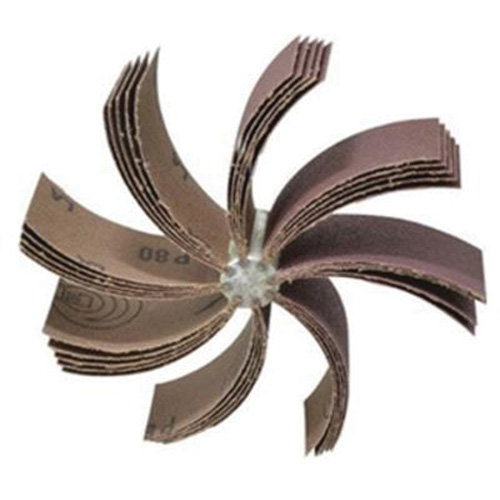 Plain Flap B-830 Bore Polisher, Aluminum Oxide, 80 Grit, 6-3/4" x 1-1/2" - Norton 08834154173