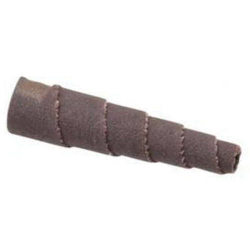 ALO Spiral Cartridge Rolls, 180 Grit, 3/8" Dia., Aluminum Oxide, 1-1/2" L, 1/8" Arbor - Merit 08834181709