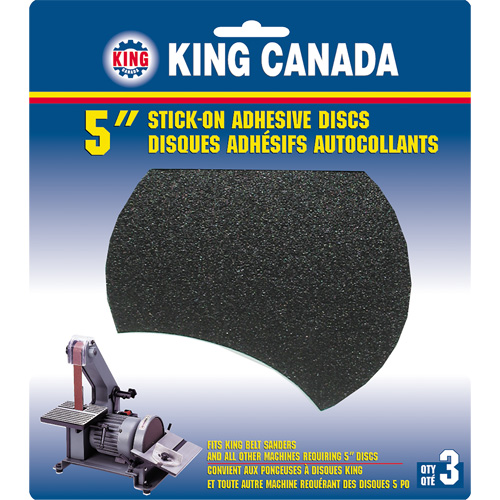 Disque de ponçage pour le bois, 5" dia., Grain 100 - King Canada SD-5-K-100