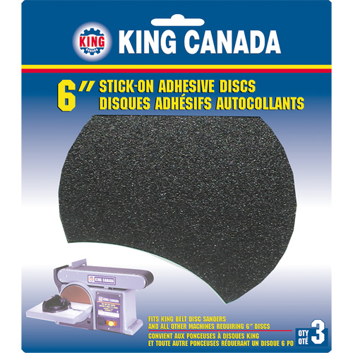 Wood Sanding Disc, 6" Dia., 120 Grit - King Canada SD-6-K-120