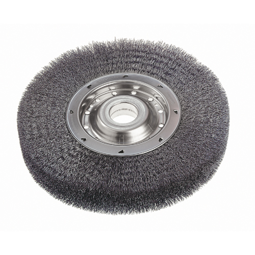 Brosses rotatives &agrave; fils cr&ecirc;p&eacute;s - Face large, 10" dia., Fils 0,0118", Arbre 2" - Osborn 0002203000