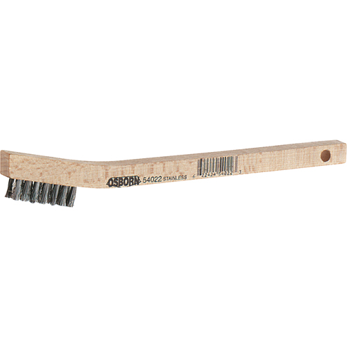 Small Cleaning Scratch Brush - Curved Back, Polypropylene, 2 x 9 Wire Rows, 8-5/8" Long - Osborn 0005403100