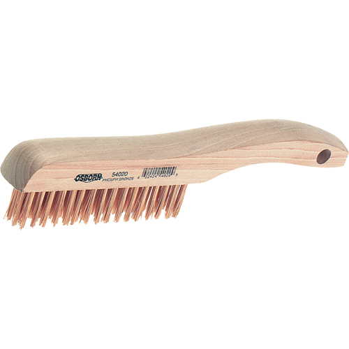 Shoe Handle Scratch Brush, Steel, 4" X 16" Wire Rows, 10" Long - Osborn 0005402000