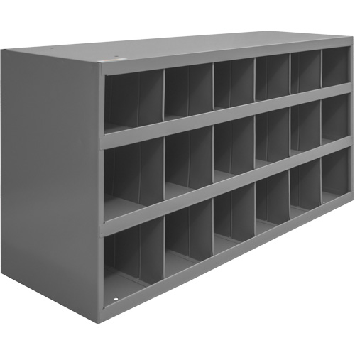 Armoires pour bacs de rangement en acier, 33-3/4" la x 12" p x 19-1/4" h, Gris - Durham Manufacturing 354-95
