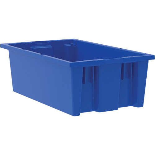 Contenant empilable et emboîtable, 6" x 11" x 18", Bleu - Akro-Mils A35180E09