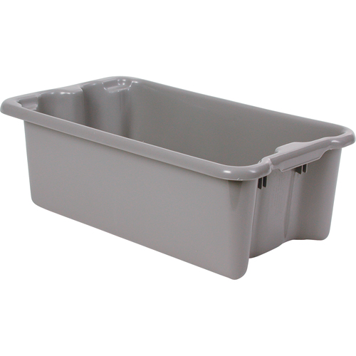 Polylewton Stack-N-Nest&reg; Containers, 7.9" x 24" x 14.1", Grey - Lewis Bins+ 5400003