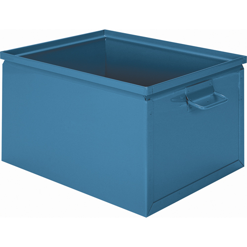 Steel Stacking Box, 7.5" W x 13" D x 6" H, Blue - Stackbin 1-2SX