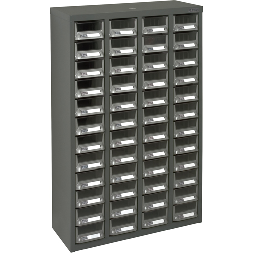 Casiers pour pi&egrave;ces KPC-400, Acier galvanis&eacute;, 48 tiroirs, 22-3/5" x 8-7/10" x 36-9/10", Gris - KLETON 