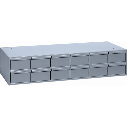 Casiers &agrave; tiroirs industriels, 12 tiroirs, 33-3/4" la x 11-5/8" p x 7-3/8" h, Gris - Durham Manufacturing 013-95