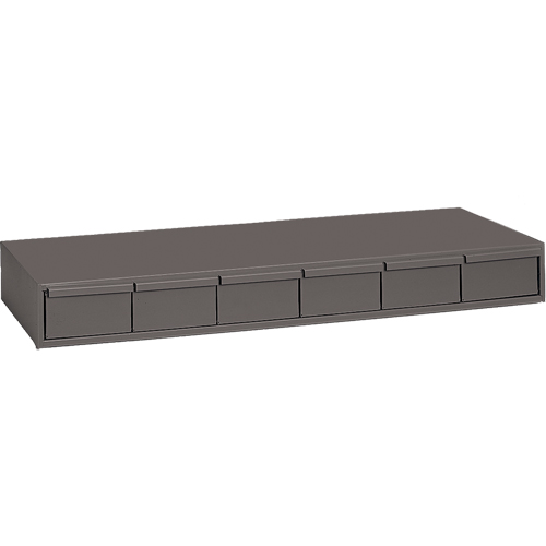 Industrial Drawer Cabinets, 6 Drawers, 33-3/4" W x 11-5/8" D x 4" H, Grey - Durham Manufacturing 002-95