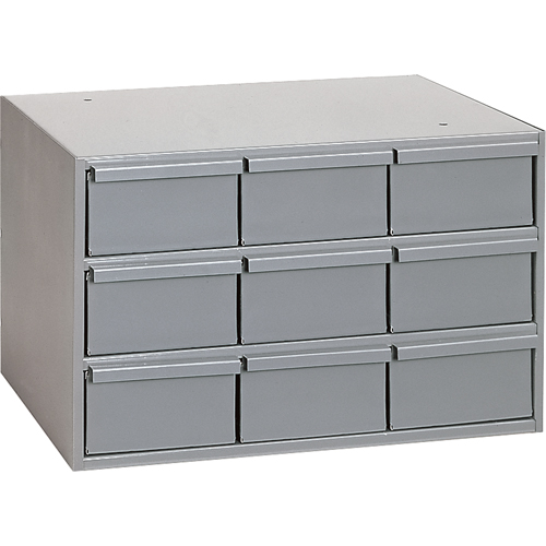 Industrial Drawer Cabinets, 9 Drawers, 17-1/4" W x 11-5/8" D x 10-7/8" H, Grey - Durham Manufacturing 004-95