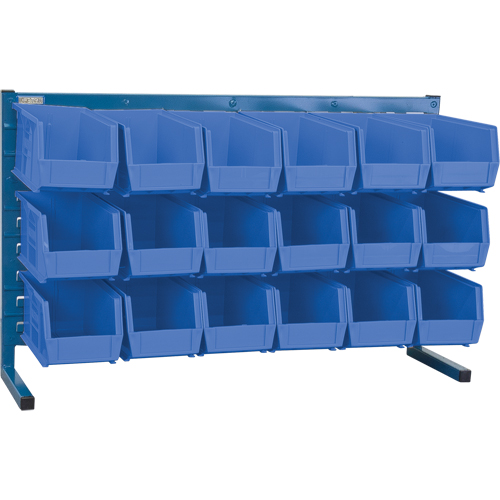 Louvered Rack with Bins, 18 Bins, 8-1/4" W x 36" D x 22" H - KLETON 