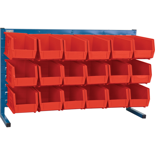 Rayonnage &agrave; persienne avec bacs, 18 bacs, 36" la x 8-1/4" p x 22" h - KLETON 