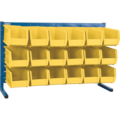 Louvered Rack with Bins, 18 Bins, 36" W x 8-1/4" D x 22" H - KLETON 