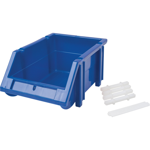 Bac empilable & &agrave; suspendre, 4-13/16" la, 3-3/16" h x 7-1/8" p, Bleu - KLETON 