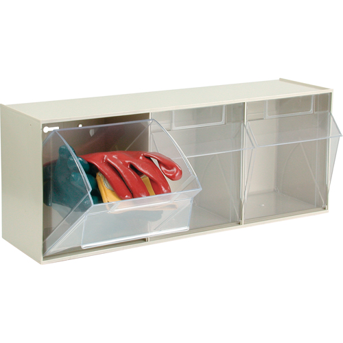Syst&egrave;me de casiers modulaires Tip-Out, 23-5/8" la x 7-3/4" p x 9 1/2" h, 3 tiroirs - Quantum Storage System QTB303IV