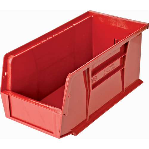 Ultra Stack & Hang Bin, 5-1/2" W x 5" H x 10-7/8" D, Red - Quantum Storage System QUS230RD