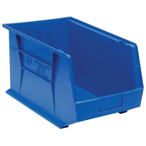 Bacs ultra empilable & suspendable, 11" la, 10" h x 18" p, Bleu - Quantum Storage System QUS260BL