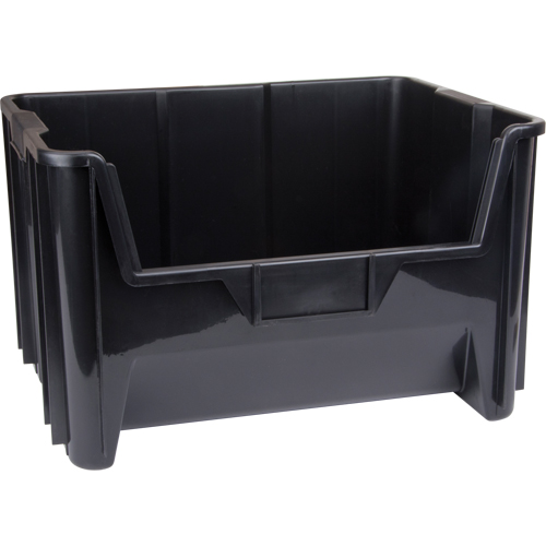 Recycled Shelf Bins, 19.875" W x 19.875" D x 12.4375" H, Black - Quantum Storage System QGH700BR