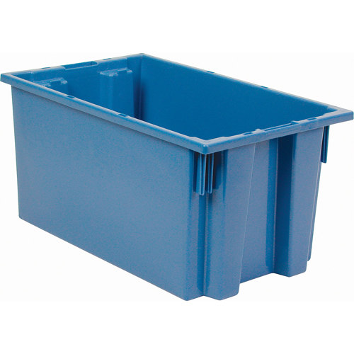 Stack & Nest Totes, 9" x 18" x 11", Blue - Quantum Storage System SNT185BL