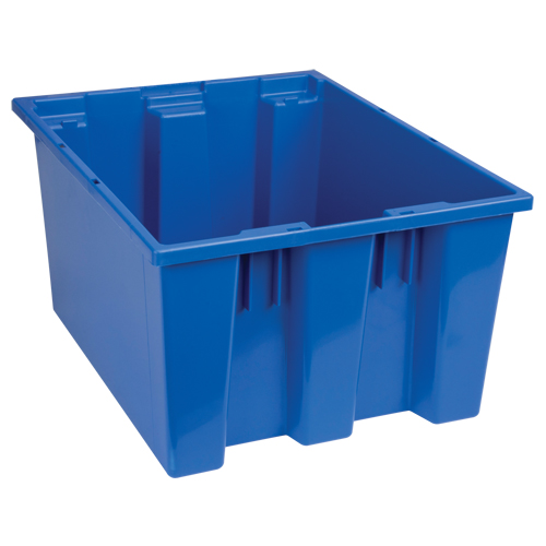 Stack & Nest Totes, 10" x 19.5" x 15.5", Blue - Quantum Storage System SNT190BL