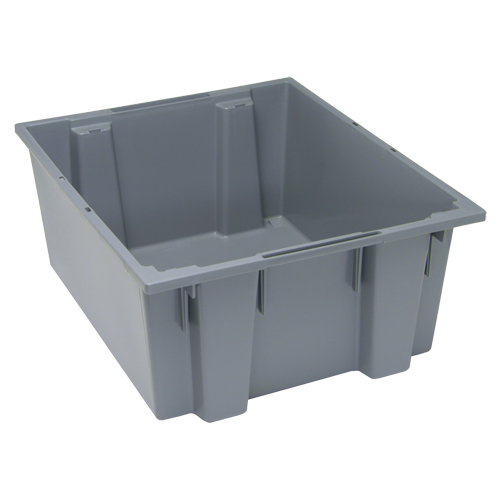 Stack & Nest Totes, 10" x 23.5" x 19.5", Grey - Quantum Storage System SNT225GY