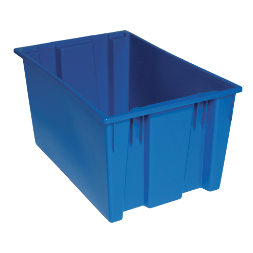 Stack & Nest Totes, 15" x 29.5" x 19.5", Blue - Quantum Storage System SNT300BL