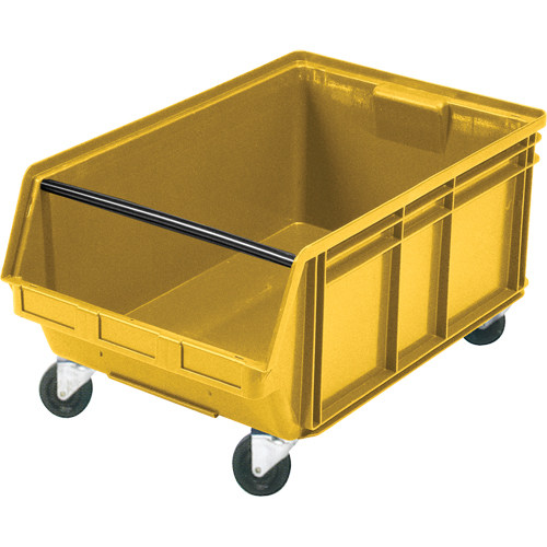 Bac g&eacute;ant empilable et mobile, 11-7/8" ha x 18-3/8" la x 29" p, Capacit&eacute; de 150 lb, Jaune - KLETON 