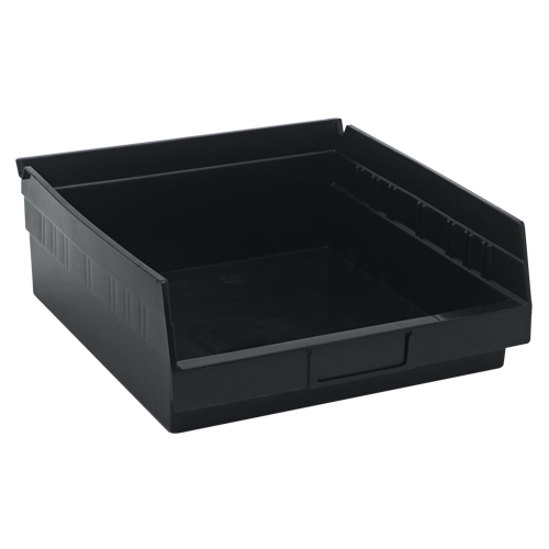 Bac pour &eacute;tag&egrave;re &eacute;conomique, 11-1/8" la, 4" h x 11-5/8" p, Noir - Quantum Storage System QSB109BK