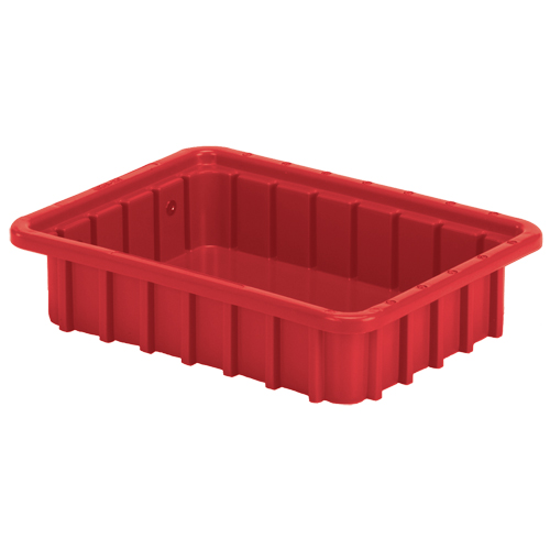 Contenants Divider Box, Poly&eacute;thyl&egrave;ne, 22,4" la x 17,4" p x 5" h, Rouge - Lewis Bins+ 6001002