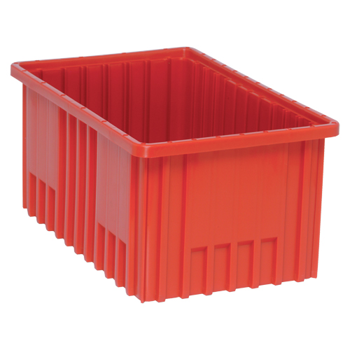 Divider Box&reg; Containers, Plastic, 16.5" W x 10.9" D x 8" H, Red - Quantum Storage System DG92080RD