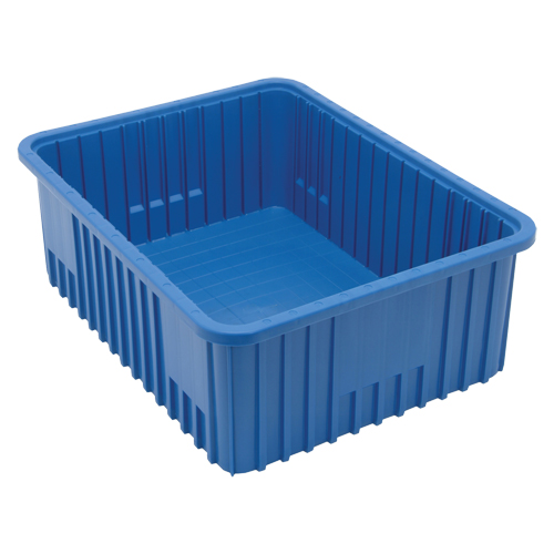 Divider Box&reg; Containers, Plastic, 22.5" W x 17.5" D x 8" H, Blue - Quantum Storage System DG93080BL