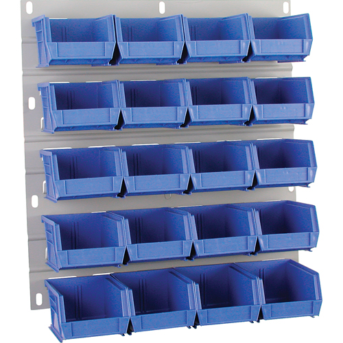 Hanging Panel, 20 Bins, 18" W x 1" D x 19" H -  