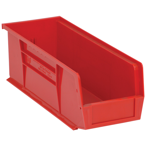 Bacs ultra empilable & suspendable, 5-1/2" la, 5" h x 14-3/4" p, Rouge - Quantum Storage System QUS234RD