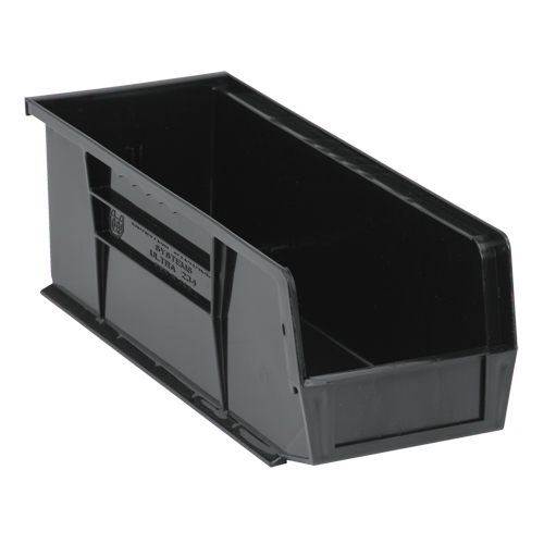 Bacs ultra empilable & suspendable, 5-1/2" la, 5" h x 14-3/4" p, Noir - Quantum Storage System QUS234BK