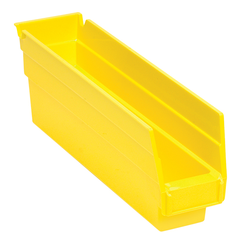 Shelf Bins, 2-3/4" W x 4" H x 11-5/8" D, Yellow, 30 lbs. Capacity - Quantum Storage System QSB100YL