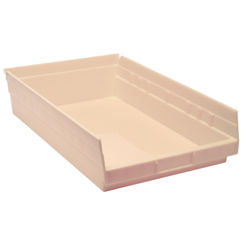 Economy Shelf Bin, 11-1/8" W x 4" H x 17-7/8" D, Ivory - Quantum Storage System QSB110IV