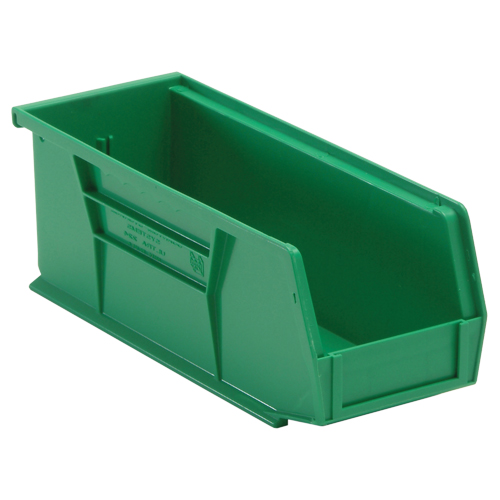 Ultra Stack & Hang Bin, 4-1/8" W x 4" H x 10-7/8" D, Green - Quantum Storage System QUS224GN