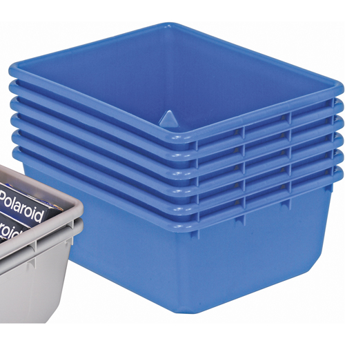 QuanTub Nesting Totes, 19" W x 24.5" D x 9.5" H, Blue - Quantum Storage System TUB2419-9BL