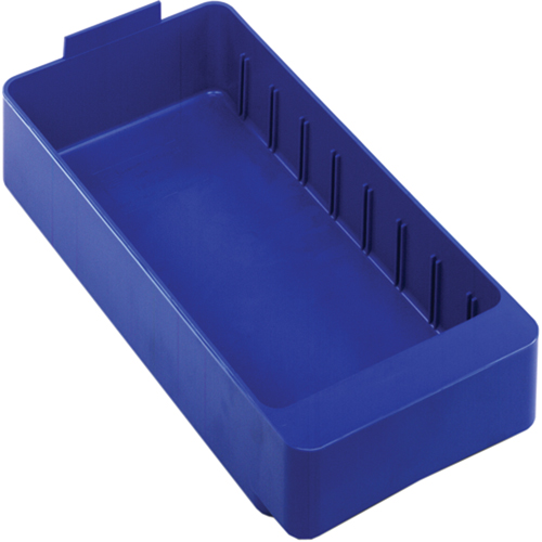 Euro Drawer Bins, 5-9/16" W x 2-1/2" H x 11-5/8" D, Blue, 40 lbs. Capacity - Quantum Storage System QED401BL