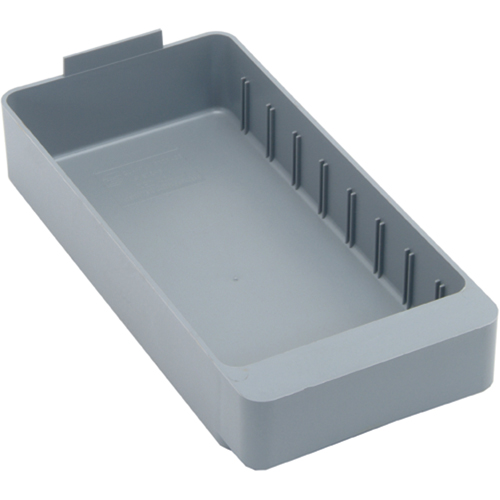 Euro Drawer Bins, 5-9/16" W x 2-1/2" H x 11-5/8" D, Grey, 40 lbs. Capacity - Quantum Storage System QED401GY