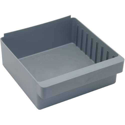 Euro Drawer Bins, 11-1/8" W x 5" H x 11-5/8" D, Grey, 50 lbs. Capacity - Quantum Storage System QED801GY