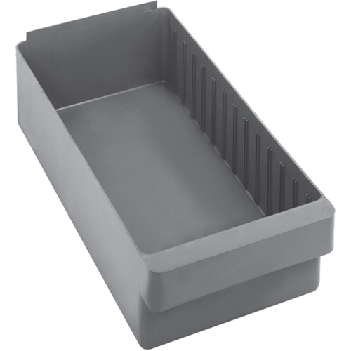 Bacs-tiroirs Euro, 8-3/8" la x 5" H x 17-5/8" p, Gris, Capacit&eacute; 60 lb - Quantum Storage System QED606GY