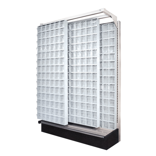 Syst&egrave;me de gondole &agrave; glissi&egrave;res &agrave; bacs basculants, 48" la x 19" p x 75" h, 336 tiroirs - Quantum Storage System G-725306-56WT